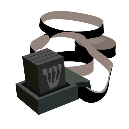 Isolated traditional jewish prayer object, Vector illustrationのイラスト素材