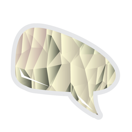 Isolated comic speech bubble on a white background, Vector illustrationのイラスト素材
