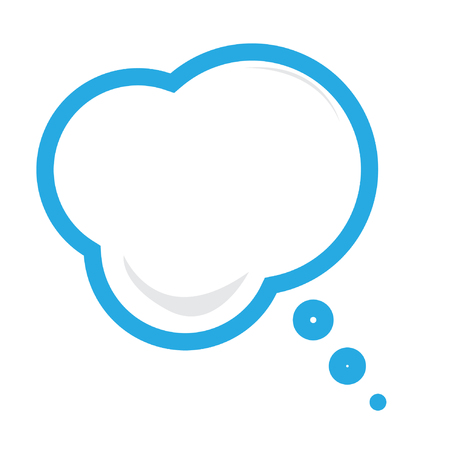 Isolated comic speech bubble on a white background, Vector illustrationのイラスト素材