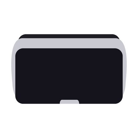 Isolated virtual reality glasses on a white background, Vector illustrationのイラスト素材