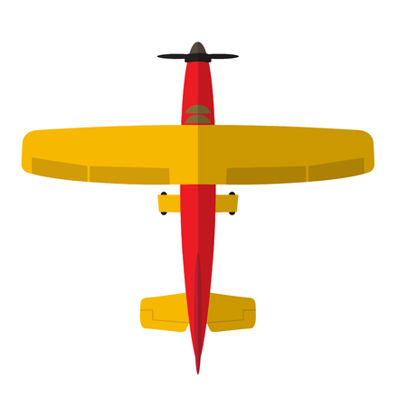 Top view of an isolated little airplane, Vector illustrationのイラスト素材
