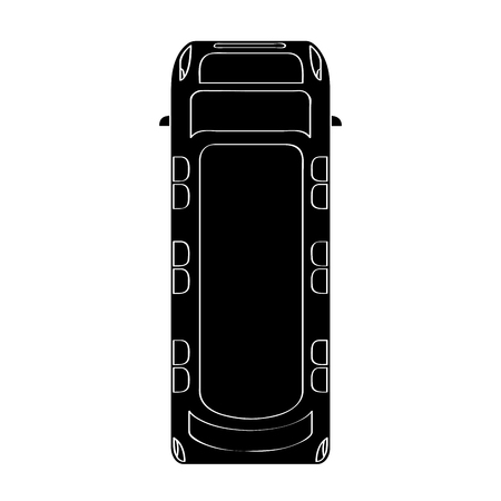 Isolated silhouette of a van, Vector illustrationのイラスト素材