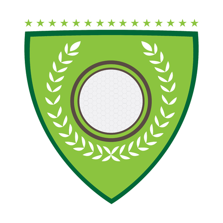 Isolated golf emblem with a laurel wreath, Vector illustrationのイラスト素材