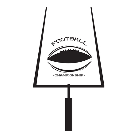 Isolated football goal post and a ball, Vector illustrationのイラスト素材