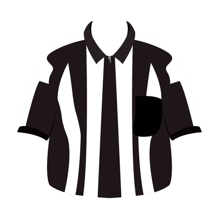 Isolated referee shirt on a white background, Vector illustrationのイラスト素材