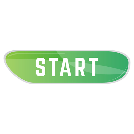 Isolated start web button on a white background, Vector illustrationのイラスト素材