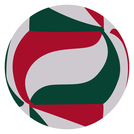 Isolated volleyball ball on a white background, Vector illustrationのイラスト素材