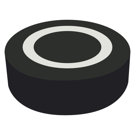 Isolated hockey puck on a white background, Vector illustrationのイラスト素材