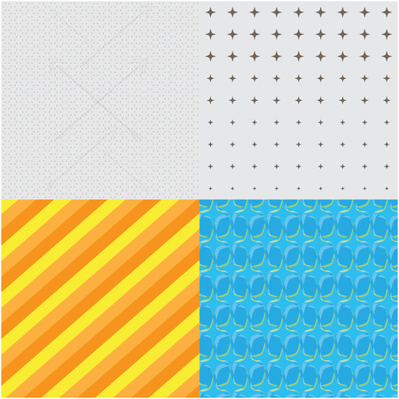 Set of textured backgrounds with different patterns, Vector illustrationのイラスト素材