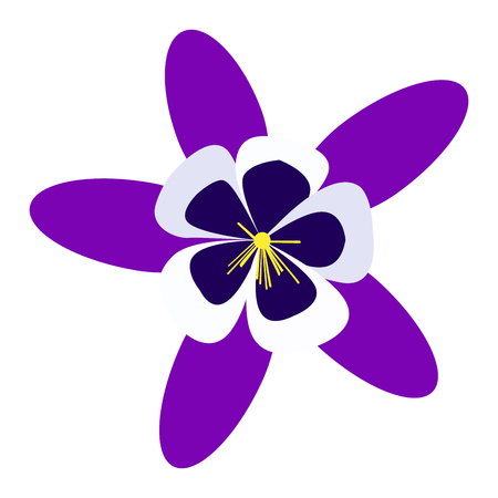 Isolated colored flower on a white background, Vector illustrationのイラスト素材