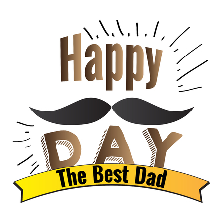 Happy fathers day graphic design, Vectro illustrationのイラスト素材