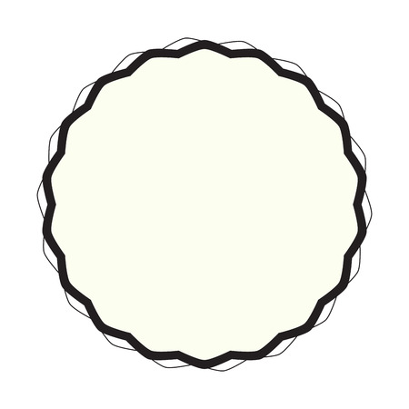 Isolated retro empty label on a white background, Vector illustrationのイラスト素材