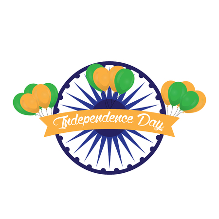 Happy indian independence day graphic design, Vector illustrationのイラスト素材
