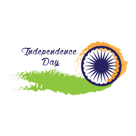 Happy indian independence day graphic design, Vector illustrationのイラスト素材