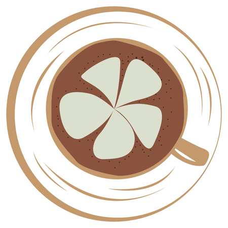 Isolated abstract coffee mug logo, Vector illustrationのイラスト素材