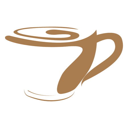 Isolated abstract coffee mug logo, Vector illustrationのイラスト素材