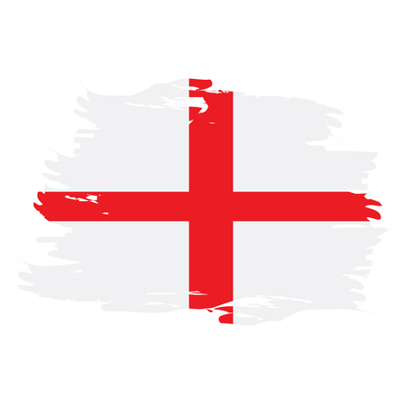 Isolated grunge textured English flag, Vector illustrationのイラスト素材