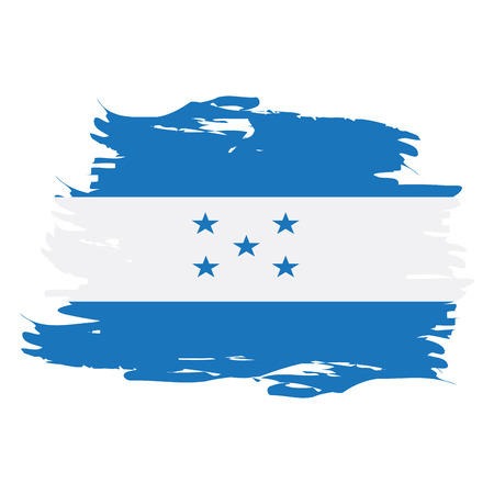Isolated grunge textured flag of Honduras, Vector illustrationのイラスト素材