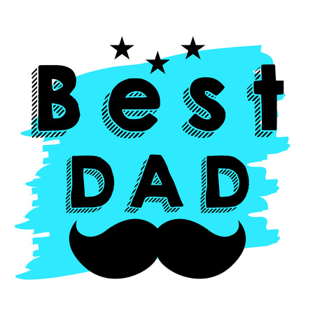 Isolated mustache and text, Father day vector illustrationのイラスト素材