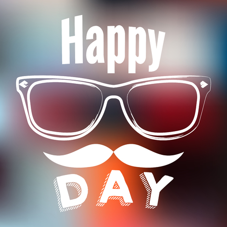 Happy Father Day graphic design, Vector illustrationのイラスト素材