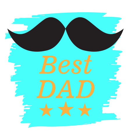 Happy Father Day graphic design, Vector illustrationのイラスト素材