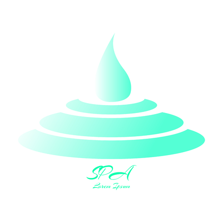 Isolated spa logo on a white background, Vector illustrationのイラスト素材