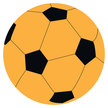 Isolated soccer ball on a white background, Vector illustrationのイラスト素材
