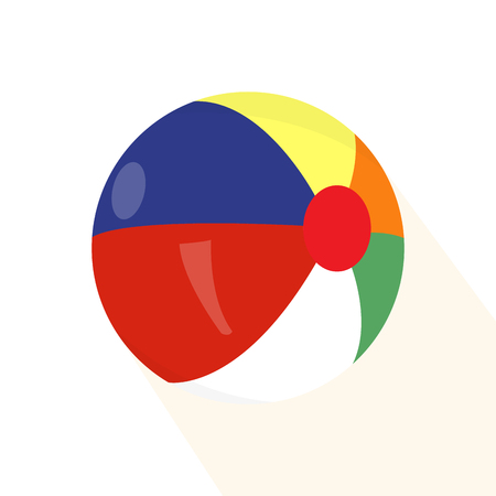 Isolated beach ball icon on a white background, Vector illustrationのイラスト素材