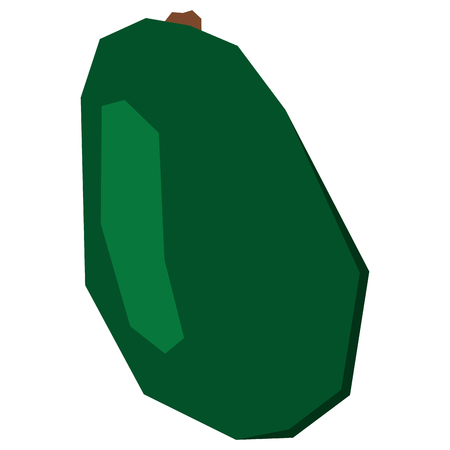 Isolated geometric avocado on a white background, Vector illustrationのイラスト素材