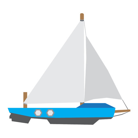 Isolated geometric vessel toy on a white background, Vector illustrationのイラスト素材