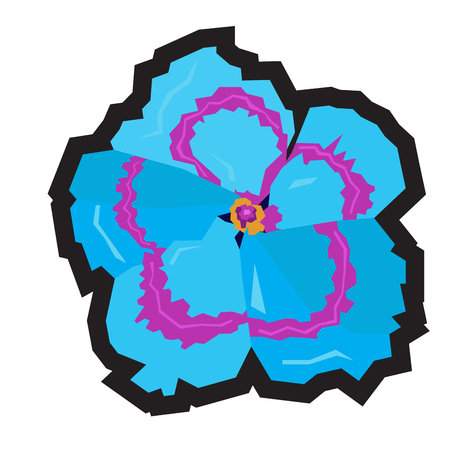Isolated geometric flower on a white background, Vector illustrationのイラスト素材