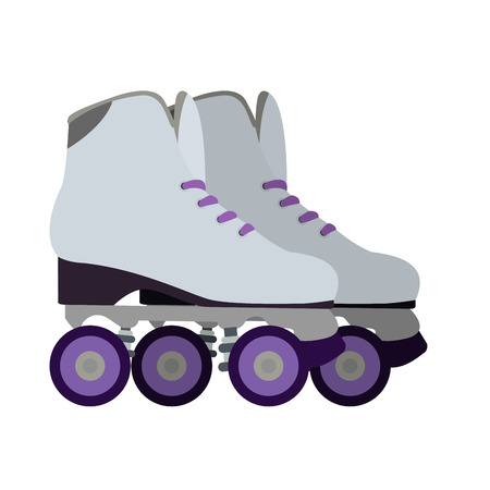 Isolated pair of roller skates, Vector illustrationのイラスト素材