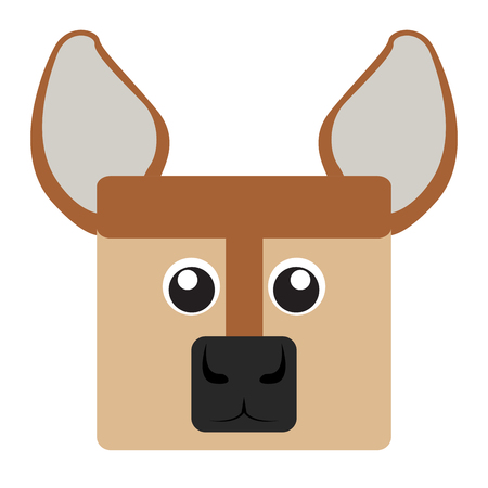 Isolated face of a deer, Vector illustrationのイラスト素材