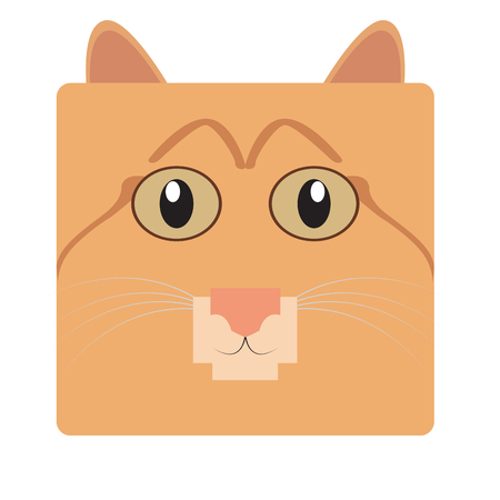 Isolated face of a cat, Vector illustrationのイラスト素材
