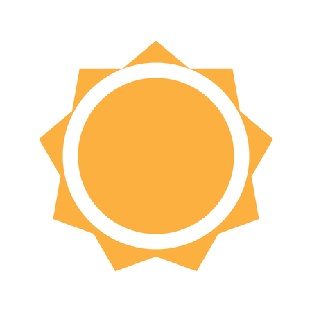 Isolated sun icon on a white background, Vector illustrationのイラスト素材