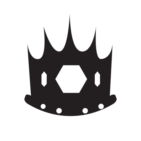Isolated silhouette of a crown, Vector illustrationのイラスト素材