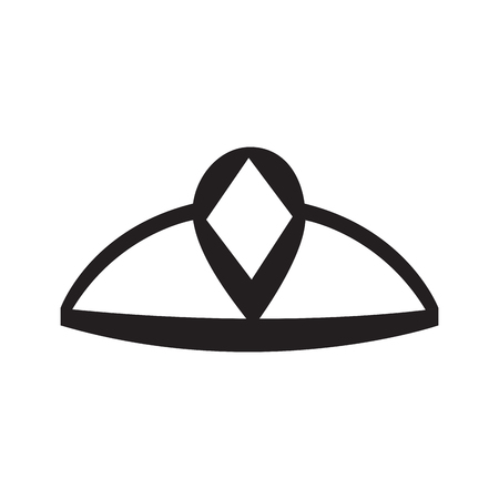 Isolated silhouette of a crown, Vector illustrationのイラスト素材
