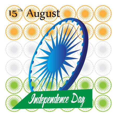 Happy indian independence day graphic design, Vector illustrationのイラスト素材
