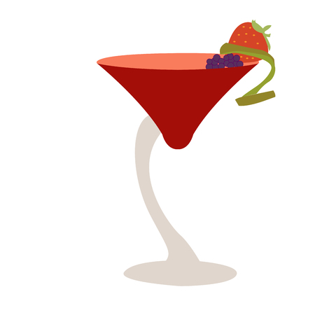 Isolated cocktail on a white background, Vector illustrationのイラスト素材
