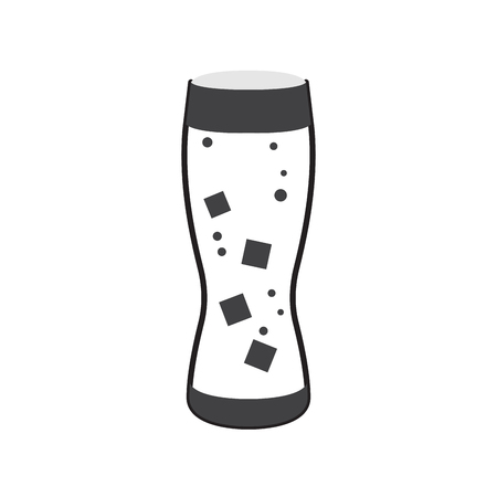 Isolated outline of a beer glass, Vector illustrationのイラスト素材