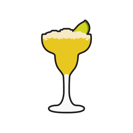 Isolated cocktail on a white background, Vector illustrationのイラスト素材