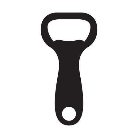 Isolated bottle opener icon on a white background, Vector illustrationのイラスト素材
