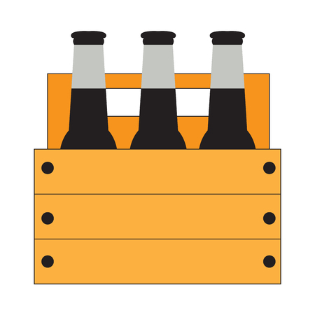 Isolated group of beer bottles, Vector illustrationのイラスト素材