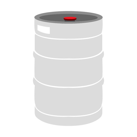 Isolated beer barrel on a white background, Vector illustrationのイラスト素材