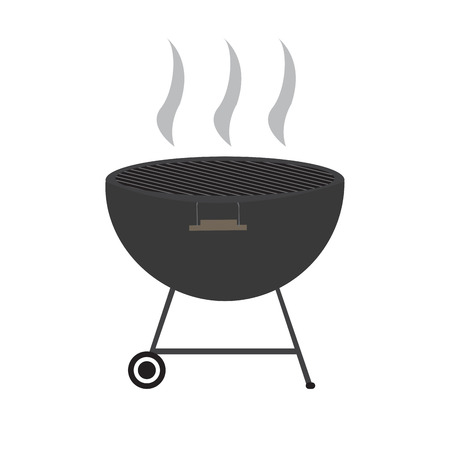 Isolated barbecue grill on a white background, Vector illustrationのイラスト素材