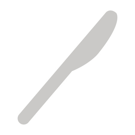 Isolated knife icon on a white bckground, vector illustrationのイラスト素材