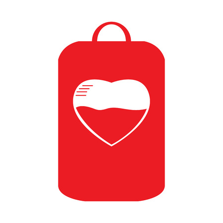 Isolated blood bag on a white background, Vector illustrationのイラスト素材