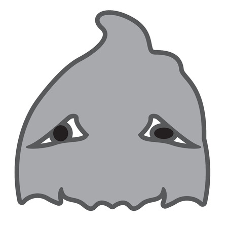 Isolated halloween ghost mask on a white background, Vector illustrationのイラスト素材