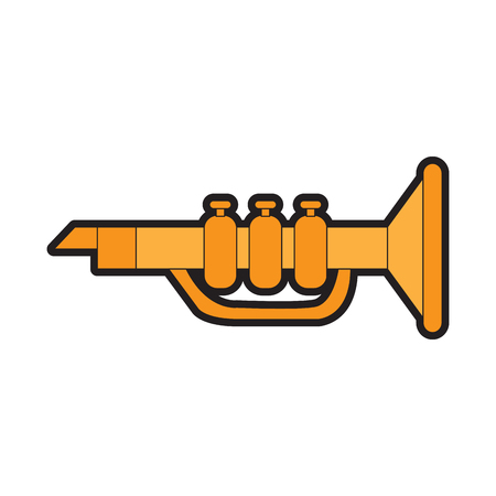 Isolated trumpet toy on a white background, Vector illustrationのイラスト素材