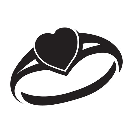 Isolated silhouette of a ring, Vector illustrationのイラスト素材